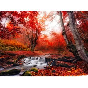 Painting style: Square, Painting size: 45x60cm - Diamond Painting Autumn Forest Embroidery Cross Stitch Home Decoration
