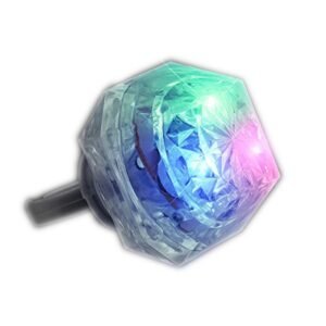 Huge Gem Ring White Diamond with Multicolor LEDs