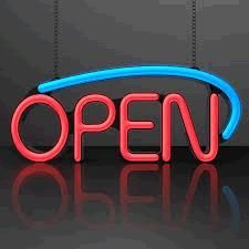 LED Open Sign with AC Adapter