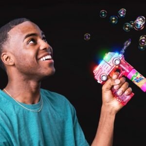 Light Up Fire Truck Bubble Machine Blower with Sound Effects