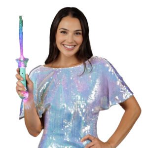 Light Up Magic Star Wand with Fiber Optic Glow and Crystal Ball