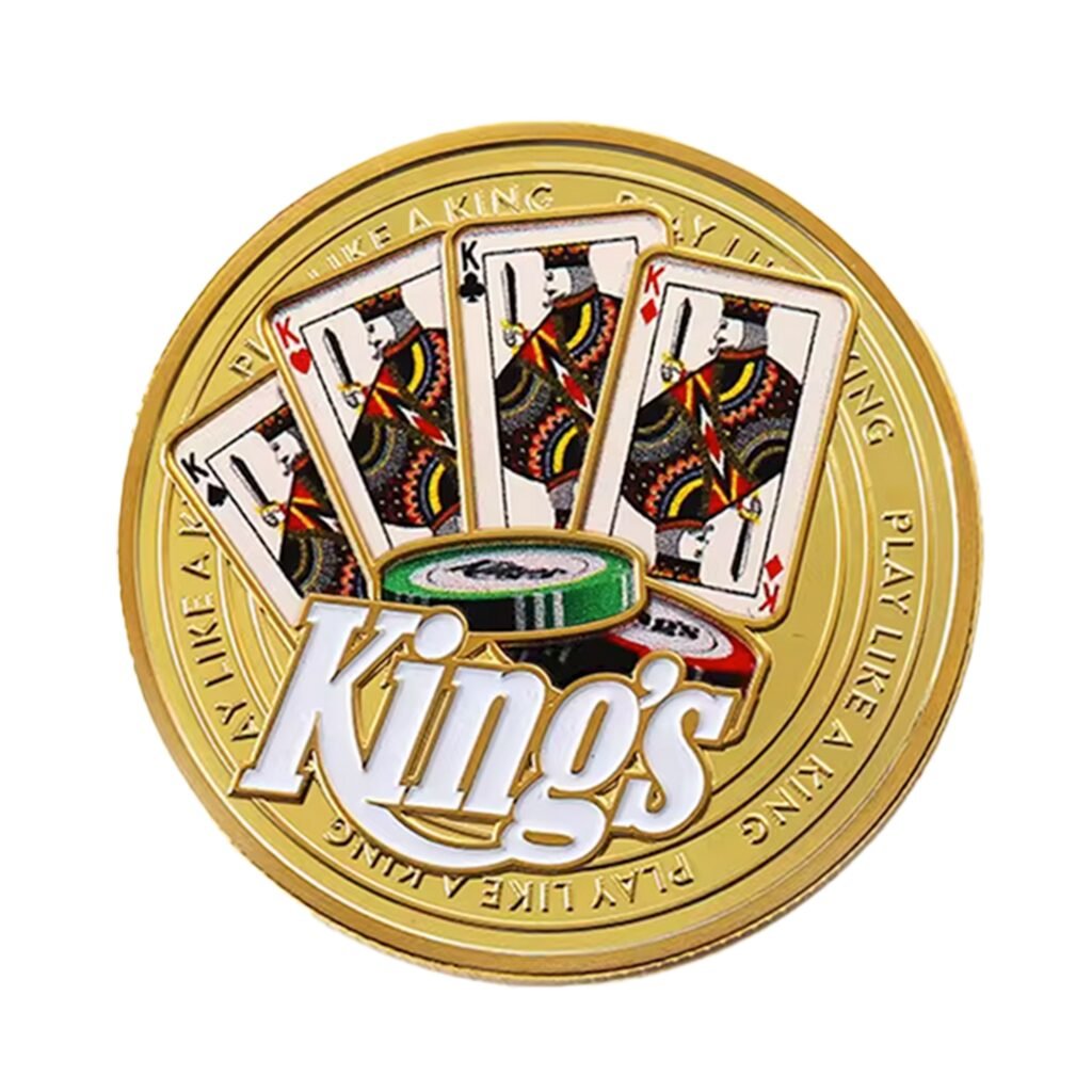 Play Like A King Casino Poker Game Challenge Gold Plated Coins