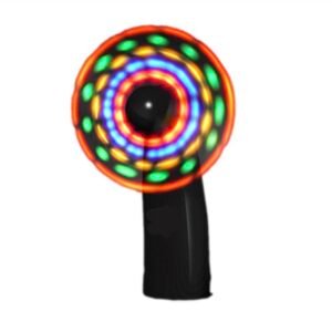Portable Light Up Mini Cooling Fan with Black Handle
