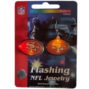 San Francisco 49ers NFL Officially Licensed Flashing Earrings