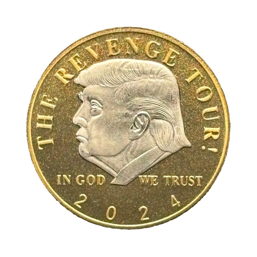 Donald Trump 2024 The Revenge Tour Commemorative Presidential Gold Plated Coin