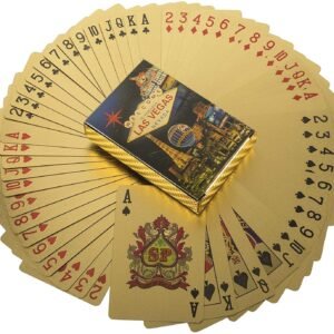 Welcome to Fabulous Las Vegas Nevada 24k Gold Foil Plated Waterproof Playing Cards