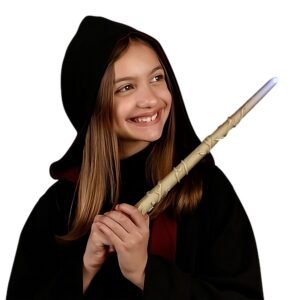 Enchanted Mystic Magic Wizard Light Up Musical Wand Light Brown