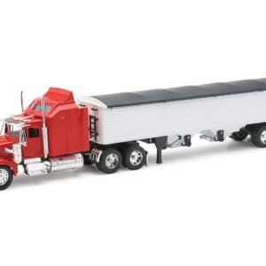 Kenworth W900 Grain Truck Red and White "Long Haul Truckers" Series 1/32 Diecast Model by New Ray