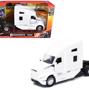 Kenworth T680 Truck Tractor White "Long Haul Truckers" Series 1/32 Diecast Model by New Ray