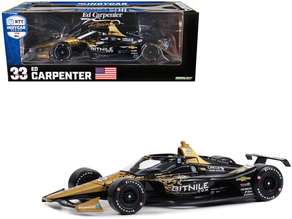 Dallara IndyCar #33 Ed Carpenter “Bitnile” Ed Carpenter Racing “NTT IndyCar Series” (2023) 1/18 Diecast Model Car by Greenlight