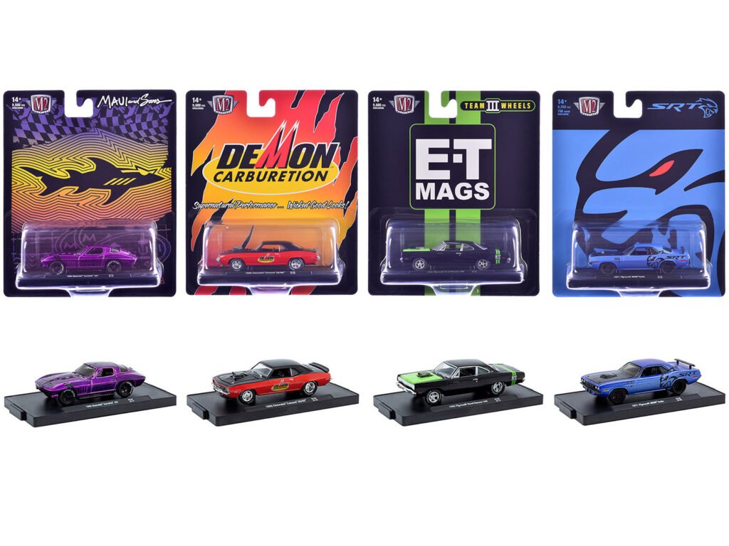 “Auto-Drivers” Set of 4 pieces in Blister Packs Release 128 Limited Edition to 9600 pieces Worldwide 1/64 Diecast Model Cars by M2 Machines