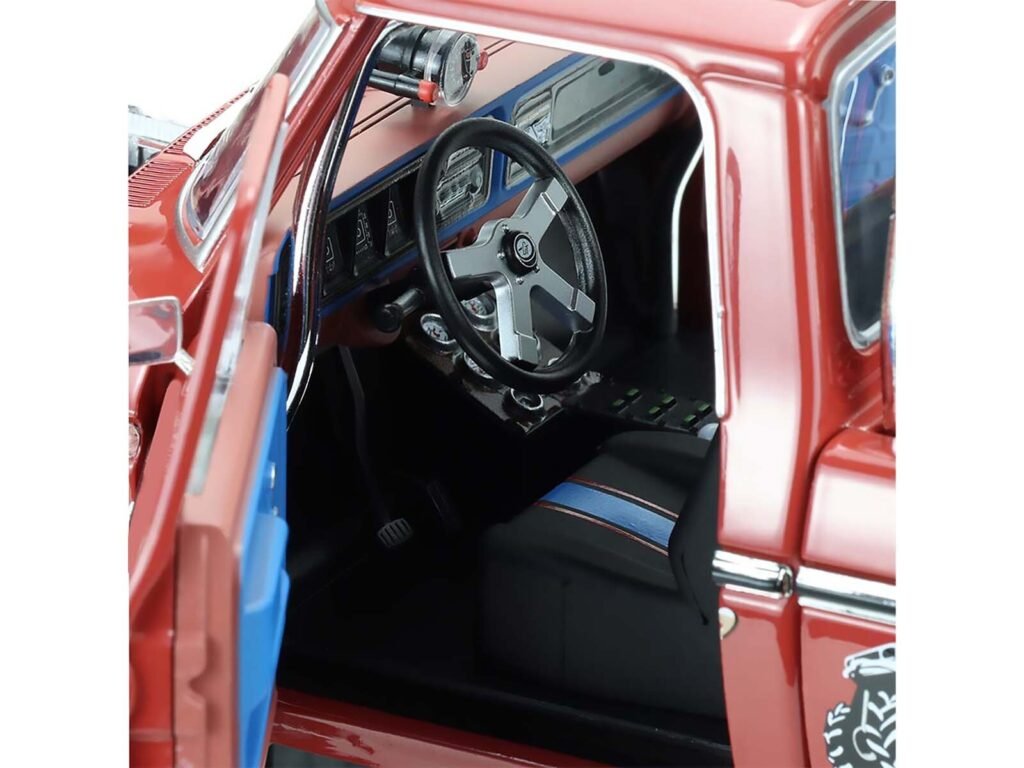 1979 Ford F-250 Monster Truck with 48-Inch Tires “Walkin’ Tall” Red “Kings of Crunch” Series 1/18 Diecast Model Car by Greenlight