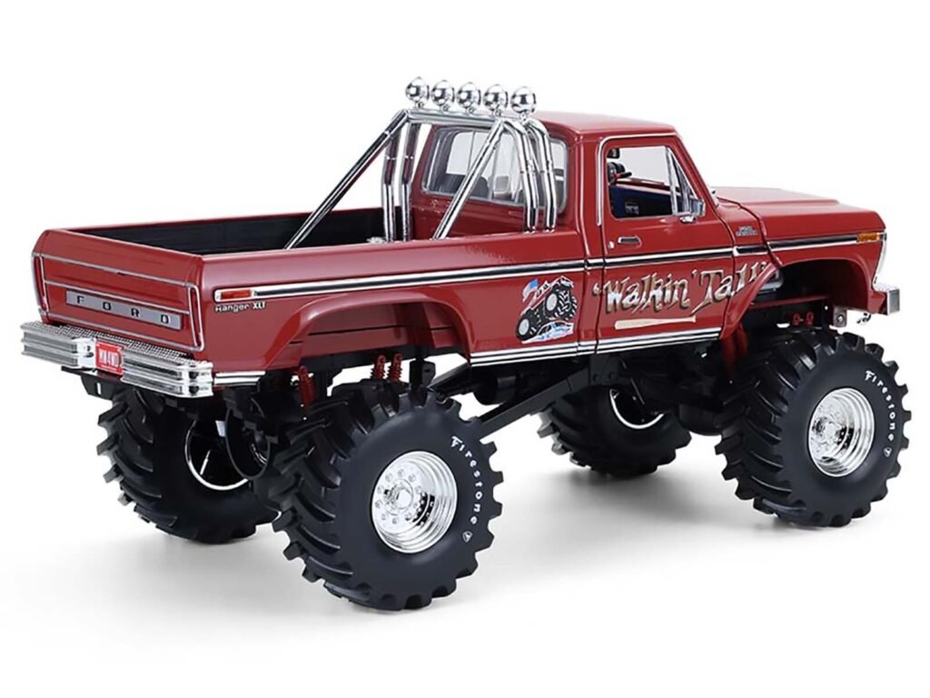 1979 Ford F-250 Monster Truck with 48-Inch Tires “Walkin’ Tall” Red “Kings of Crunch” Series 1/18 Diecast Model Car by Greenlight
