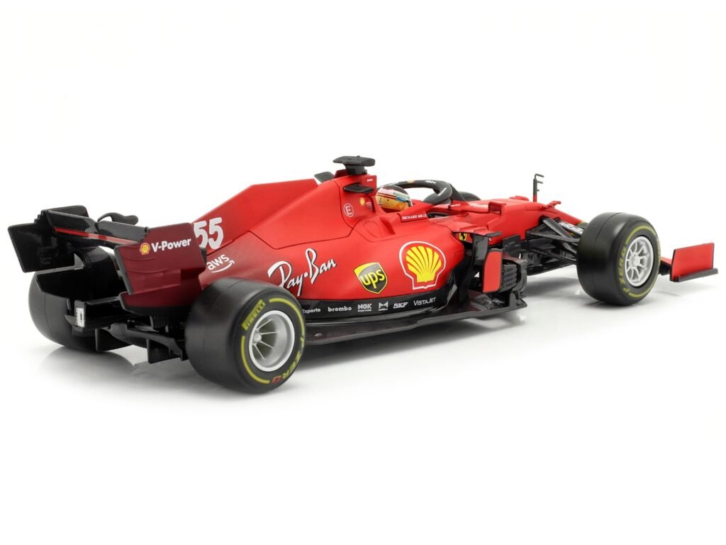 Ferrari SF21 #55 Carlos Sainz Formula One F1 Car “Ferrari Racing” Series 1/18 Diecast Model Car by Bburago