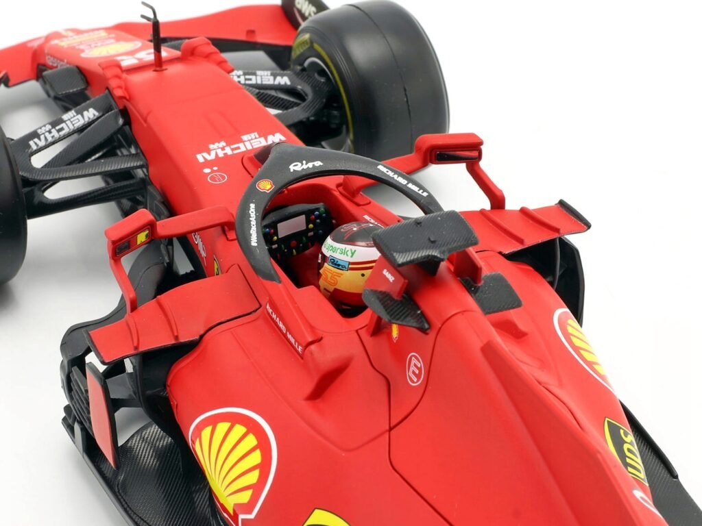 Ferrari SF21 #55 Carlos Sainz Formula One F1 Car “Ferrari Racing” Series 1/18 Diecast Model Car by Bburago