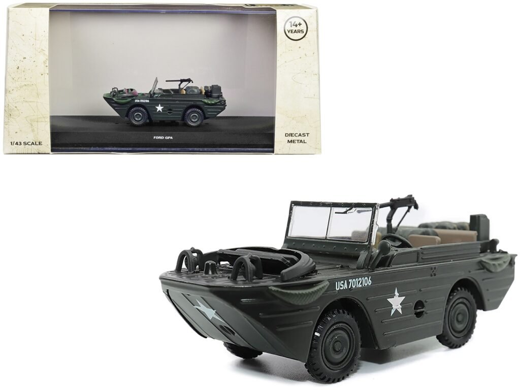 Ford GPA Amphibious Vehicle Olive Drab “United States Army” 1/43 Diecast Model by Militaria Die Cast