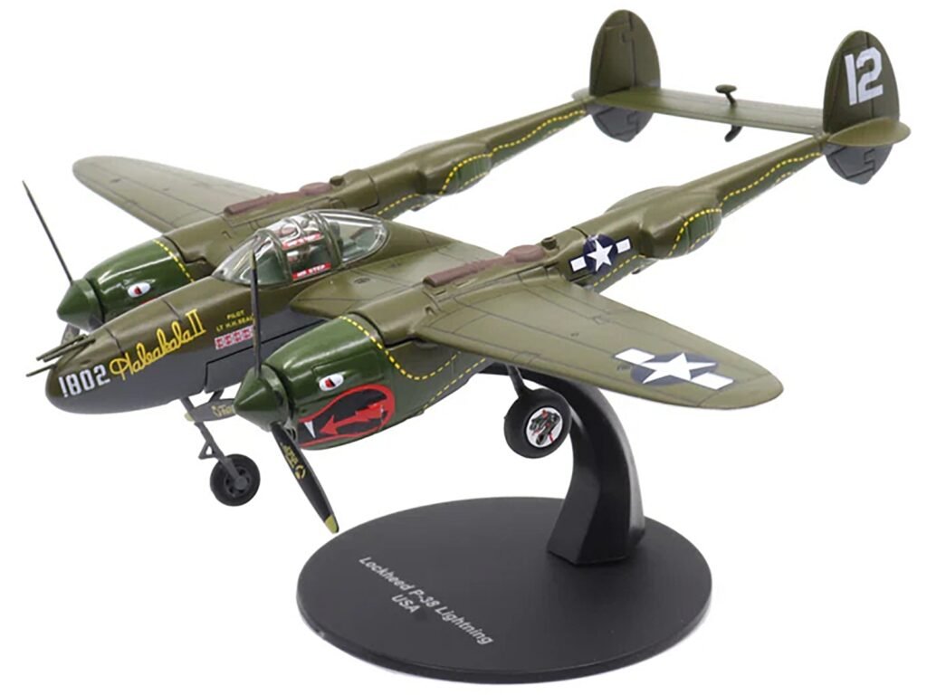 Lockheed P-38 Lightning Fighter Aircraft “Haleakala II 80th FG 459th FS Twin Dragons” (1944) United States Army Air Forces 1/72 Diecast Model by Militaria Die Cast