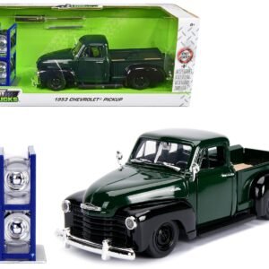 1953 Chevrolet 3100 Pickup Truck Green with Extra Wheels "Just Trucks" Series 1/24 Diecast Model Car by Jada