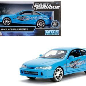 Mia's Acura Integra RHD (Right Hand Drive) Blue "The Fast and the Furious" Movie 1/24 Diecast Model Car by Jada