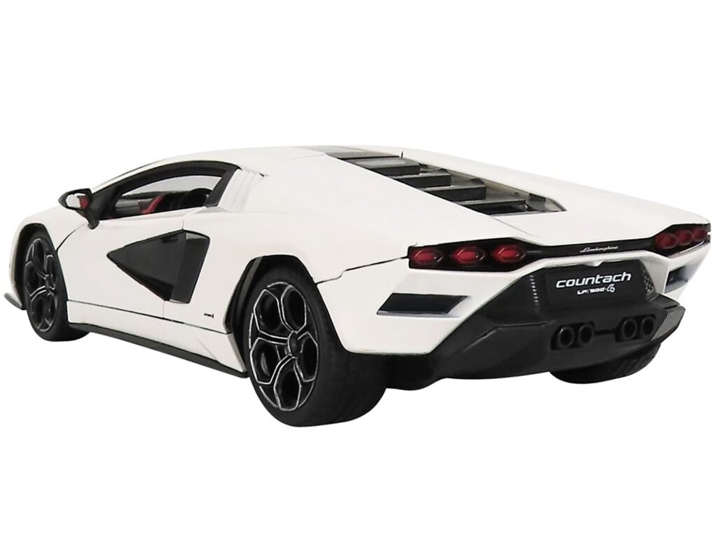 Lamborghini Countach LPI 800-4 White with Black Accents and Red Interior “Special Edition” 1/18 Diecast Model Car by Maisto