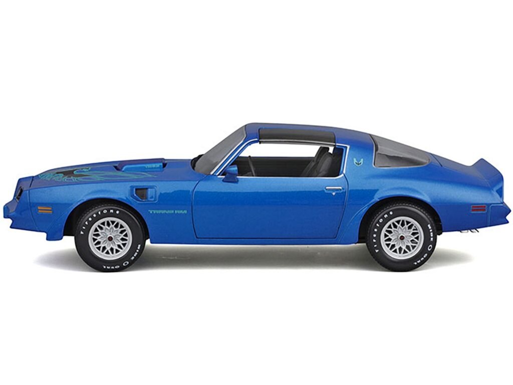 1978 Pontiac Firebird Trans Am Blue Metallic with Hood Graphics “Special Edition” Series 1/18 Diecast Model Car by Maisto