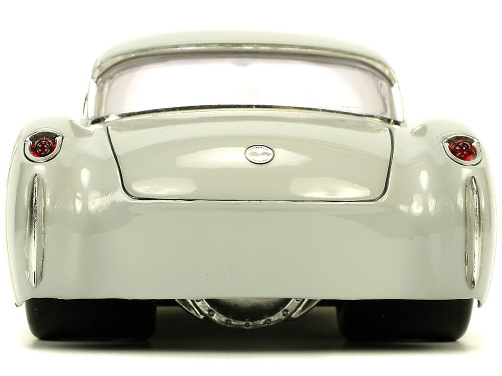 1957 Chevrolet Corvette Beige with Pink Interior with Bugs Bunny Figure “Looney Tunes” “Hollywood Rides” Series 1/24 Diecast Model Car by Jada