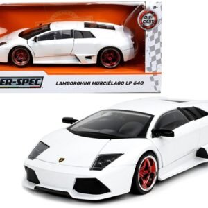 Lamborghini Murcielago LP640 White "Hyper-Spec" 1/24 Diecast Model Car by Jada