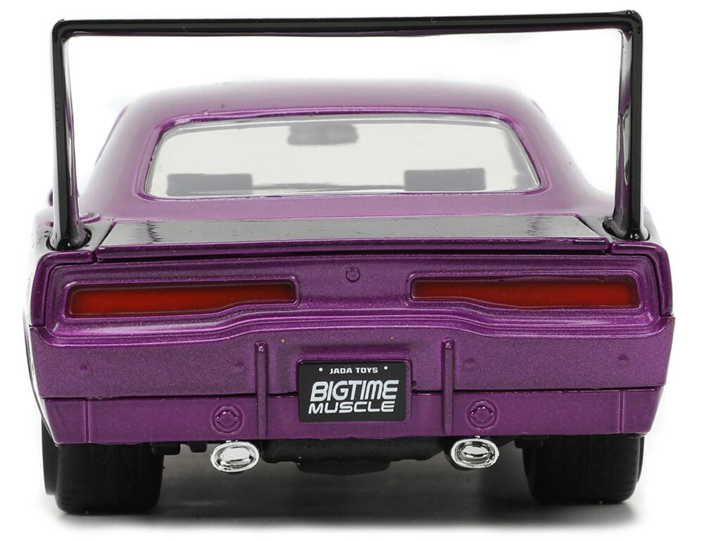 1969 Dodge Charger Daytona Purple Metallic with Black Tail Stripe “Bigtime Muscle” Series 1/24 Diecast Model Car by Jada