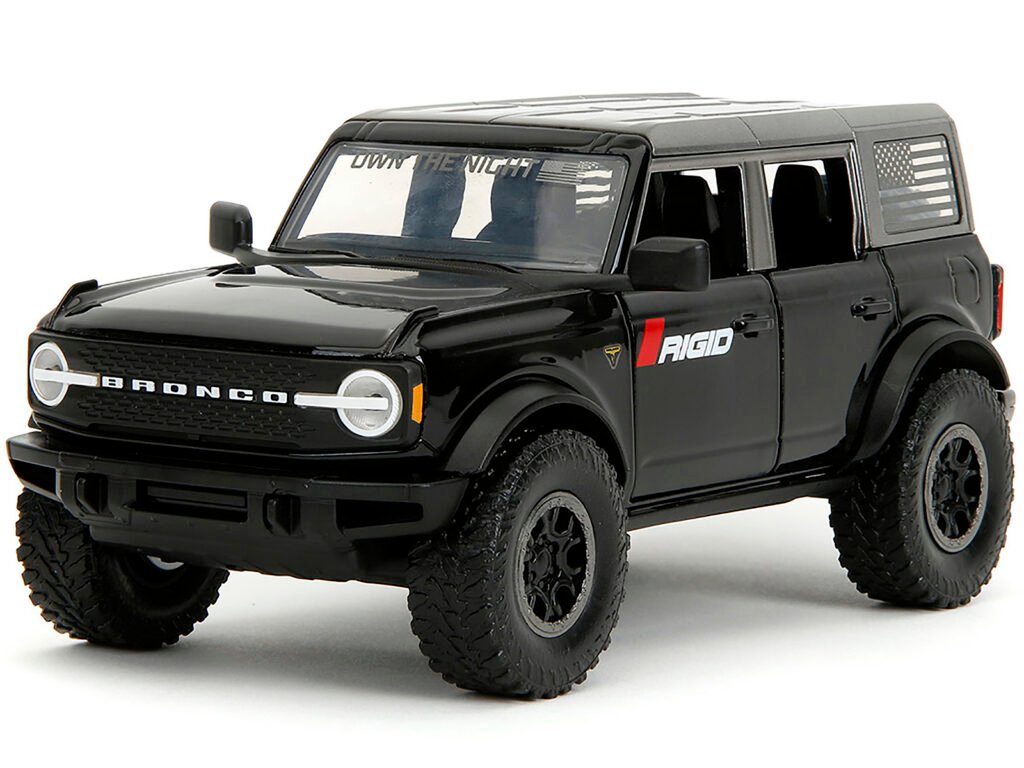 2021 Ford Bronco Badlands Black “Rigid” with Extra Wheels “Just Trucks” Series 1/24 Diecast Model Car by Jada