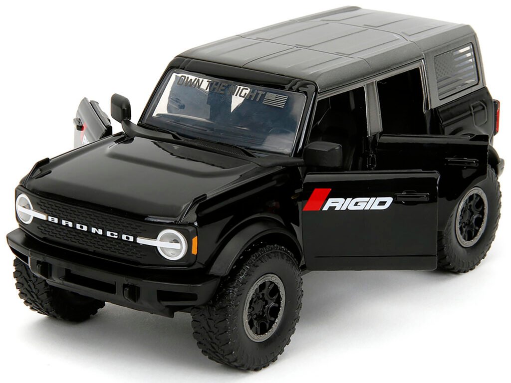 2021 Ford Bronco Badlands Black “Rigid” with Extra Wheels “Just Trucks” Series 1/24 Diecast Model Car by Jada