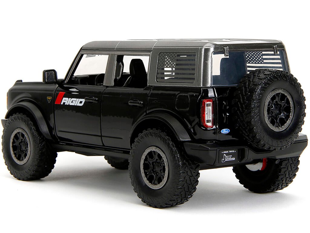 2021 Ford Bronco Badlands Black “Rigid” with Extra Wheels “Just Trucks” Series 1/24 Diecast Model Car by Jada