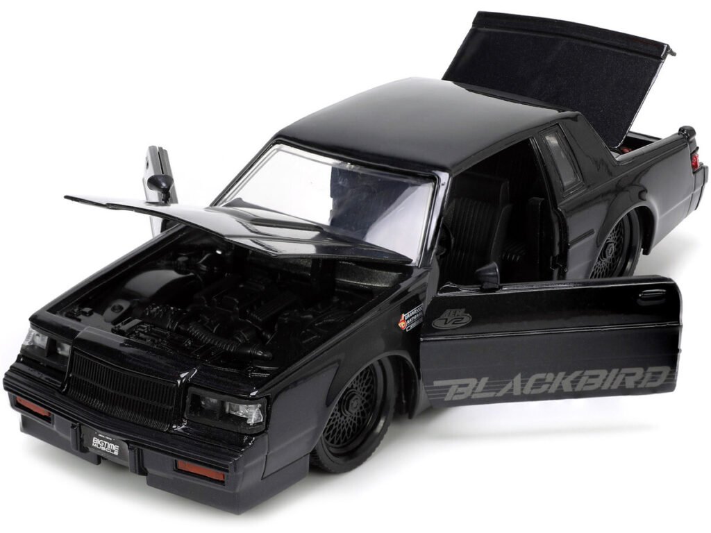 1987 Buick Grand National Black Metallic “Blackbird” “Bigtime Muscle” Series 1/24 Diecast Model Car by Jada