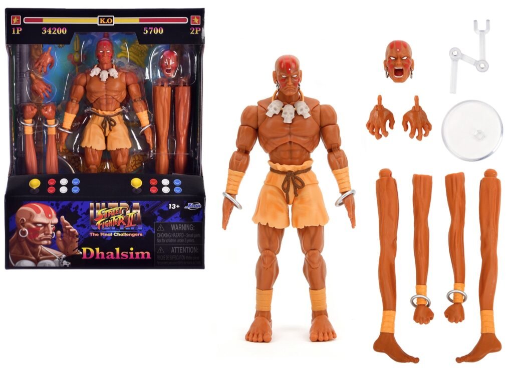 Dhalsim 6″ Moveable Figure with Alternate Head and Limbs “Ultra Street Fighter II: The Final Challengers” (2017) Video Game Model by Jada