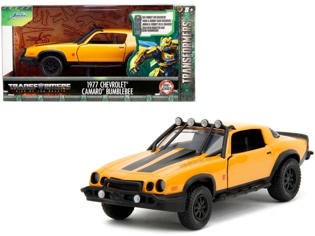 1977 Chevrolet Camaro Off-Road Version Yellow Metallic with Black Stripes “Transformers: Rise of the Beasts” (2023) Movie “Hollywood Rides” Series 1/32 Diecast Model Car by Jada