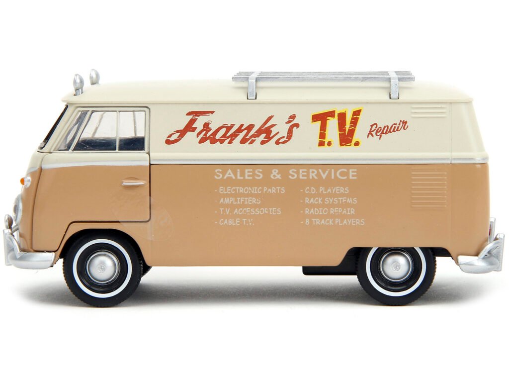 Volkswagen Bus “WheelJack” Tan and Beige “Frank’s TV Repair” “Transformers: Rise of the Beasts” (2023) Movie “Hollywood Rides” Series 1/32 Diecast Model Car by Jada