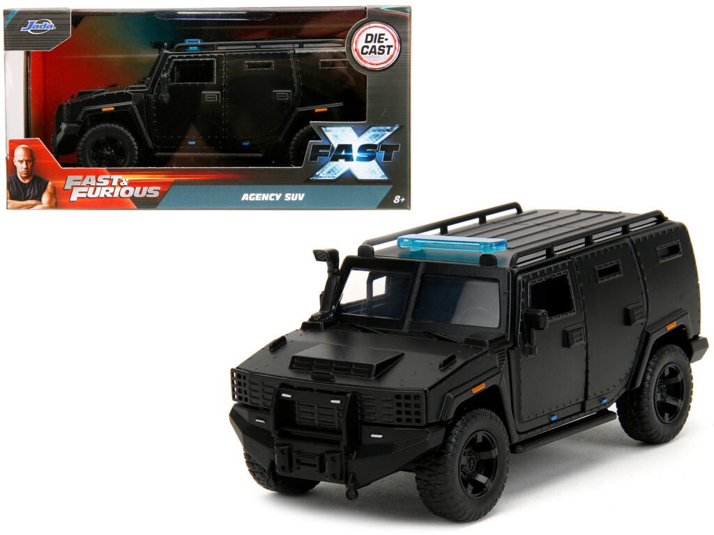 Agency SUV Matt Black “Fast X” (2023) Movie “Fast & Furious” Series 1/32 Diecast Model Car by Jada
