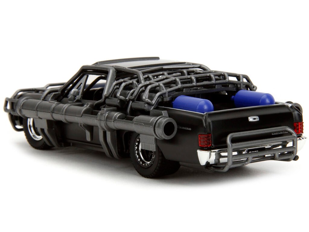 1967 Chevrolet El Camino with Cannons Matt Black “Fast X” (2023) Movie “Fast & Furious” Series 1/32 Diecast Model Car by Jada