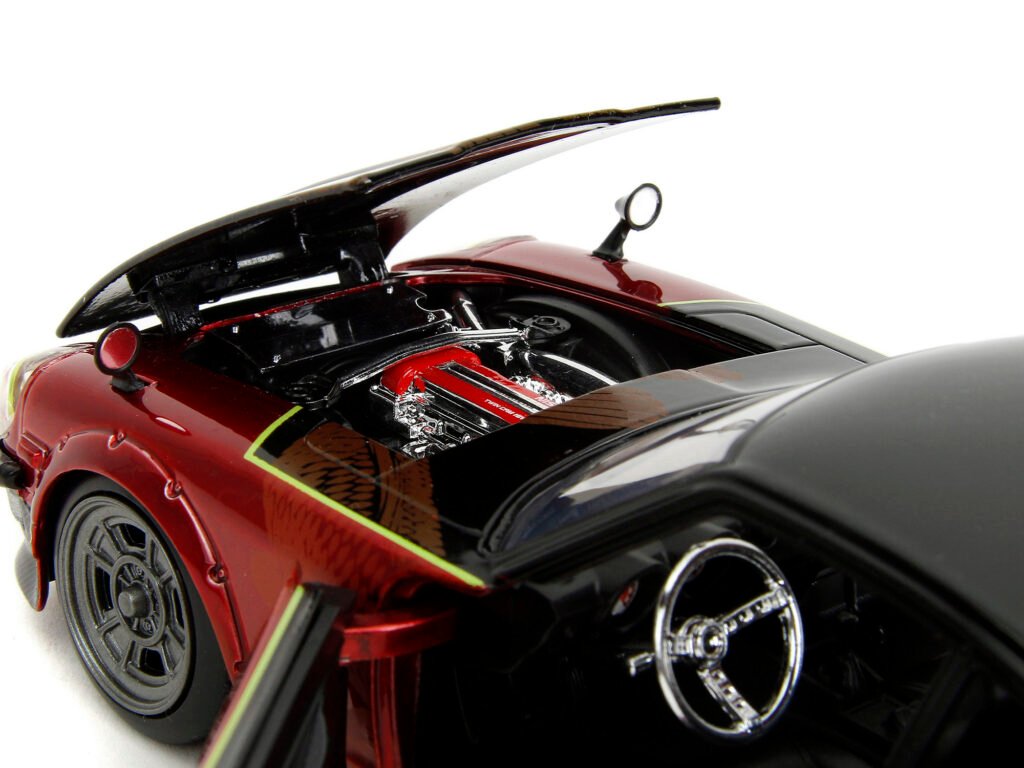 1972 Datsun 240Z Black and Red Metallic with Graphics “Fast X” (2023) Movie “Fast & Furious” Series 1/24 Diecast Model Car by Jada