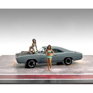 "Car Wash Girls" Set 1 Dorothy and Barbara 2 Piece Figure for 1/43 Scale Models by American Diorama