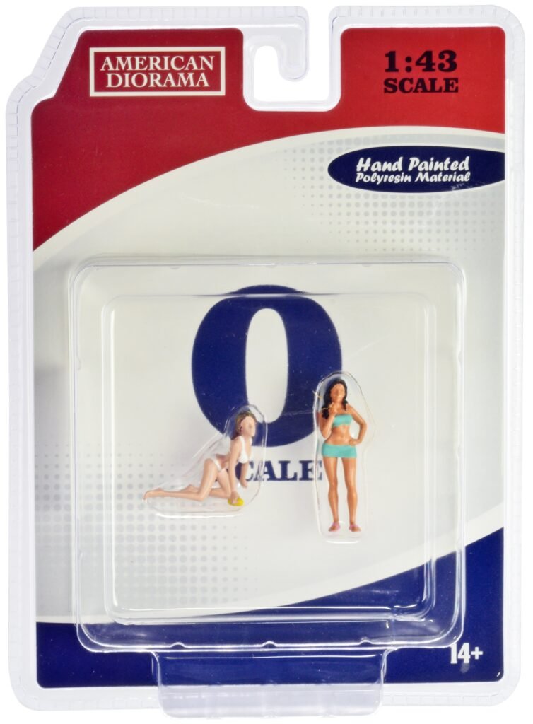 “Car Wash Girls” Set 1 Dorothy and Barbara 2 Piece Figure for 1/43 Scale Models by American Diorama