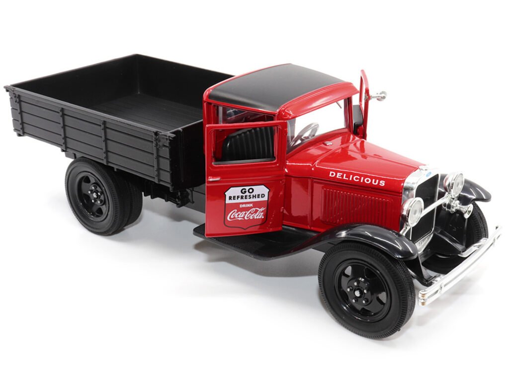 1931 Ford Model AA Pickup Truck Red and Black “Go Refreshed – Drink Coca-Cola” 1/24 Diecast Model Car by Motor City Classics