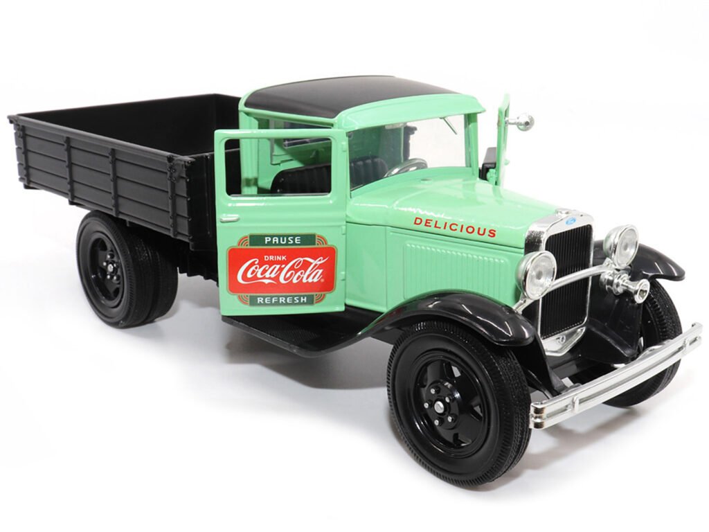 1931 Ford Model AA Pickup Truck Light Green and Black “Pause. Refresh. Drink Coca-Cola” 1/24 Diecast Model Car by Motor City Classics