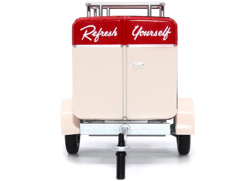 Travel Trailer Cream with Red Top “Pause and Refresh Yourself Drink Delicious Coca-Cola” 1/24 Diecast Model Car by Motor City Classics