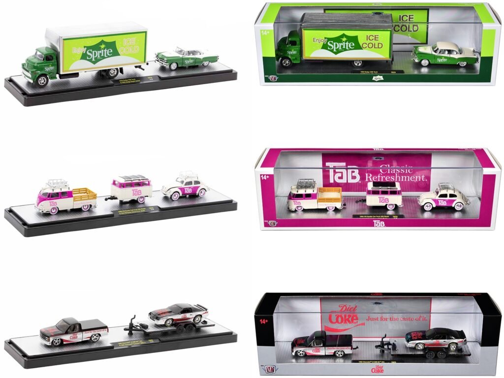 Auto Haulers “Soda” Set of 3 pieces Release 26 Limited Edition to 9600 pieces Worldwide 1/64 Diecast Models by M2 Machines