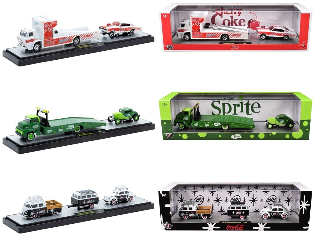 Auto Haulers “Soda” Set of 3 pieces Release 36 Limited Edition to 8000 pieces Worldwide 1/64 Diecast Models by M2 Machines