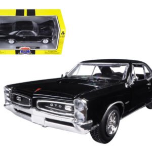 1966 Pontiac GTO Black "Muscle Car Collection" 1/25 Diecast Model Car by New Ray