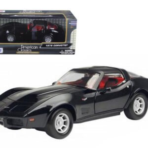 1979 Chevrolet Corvette Black 1/24 Diecast Car Model by Motormax