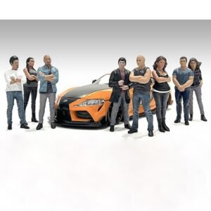 "Car Meet 3" 8 piece Figure Set for 1/18 Scale Models by American Diorama