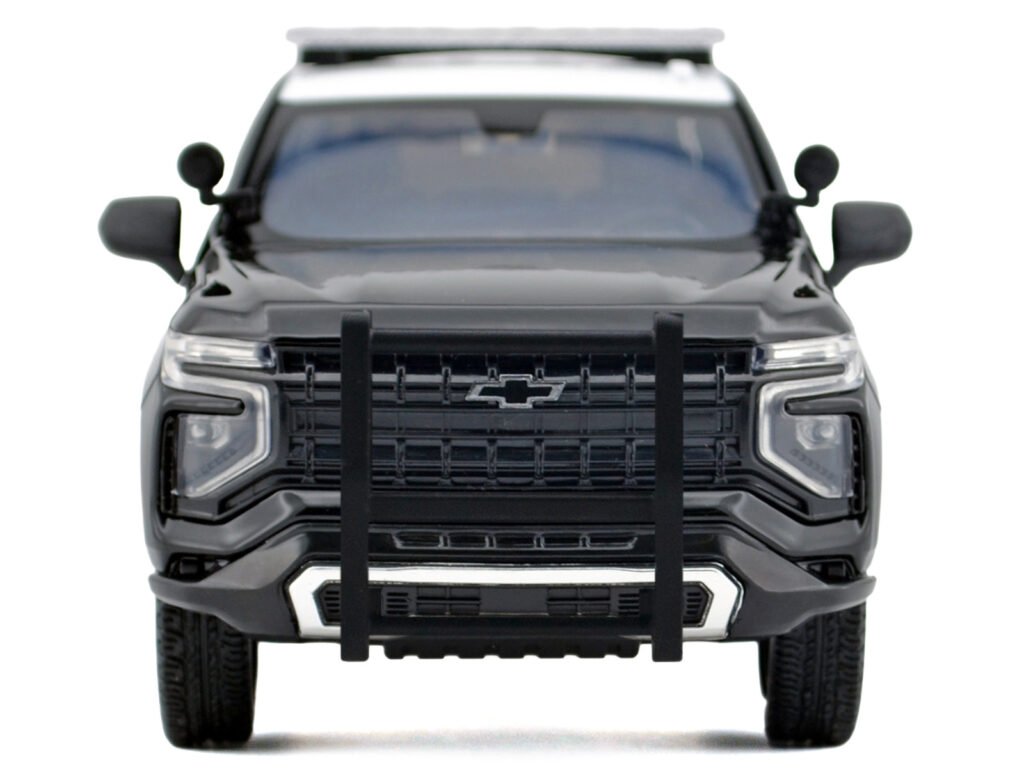 2025 Chevrolet Tahoe Police Pursuit Vehicle “California Highway Patrol” Black and White “Law Enforcement and Public Service” Series 1/24 Diecast Model Car by Motormax