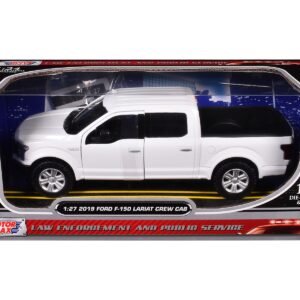 2019 Ford F-150 Lariat Crew Cab Pickup Truck Unmarked Plain White "Custom Builder's Kit - Law Enforcement and Public Service" Series 1/27 Diecast Model Car by Motormax